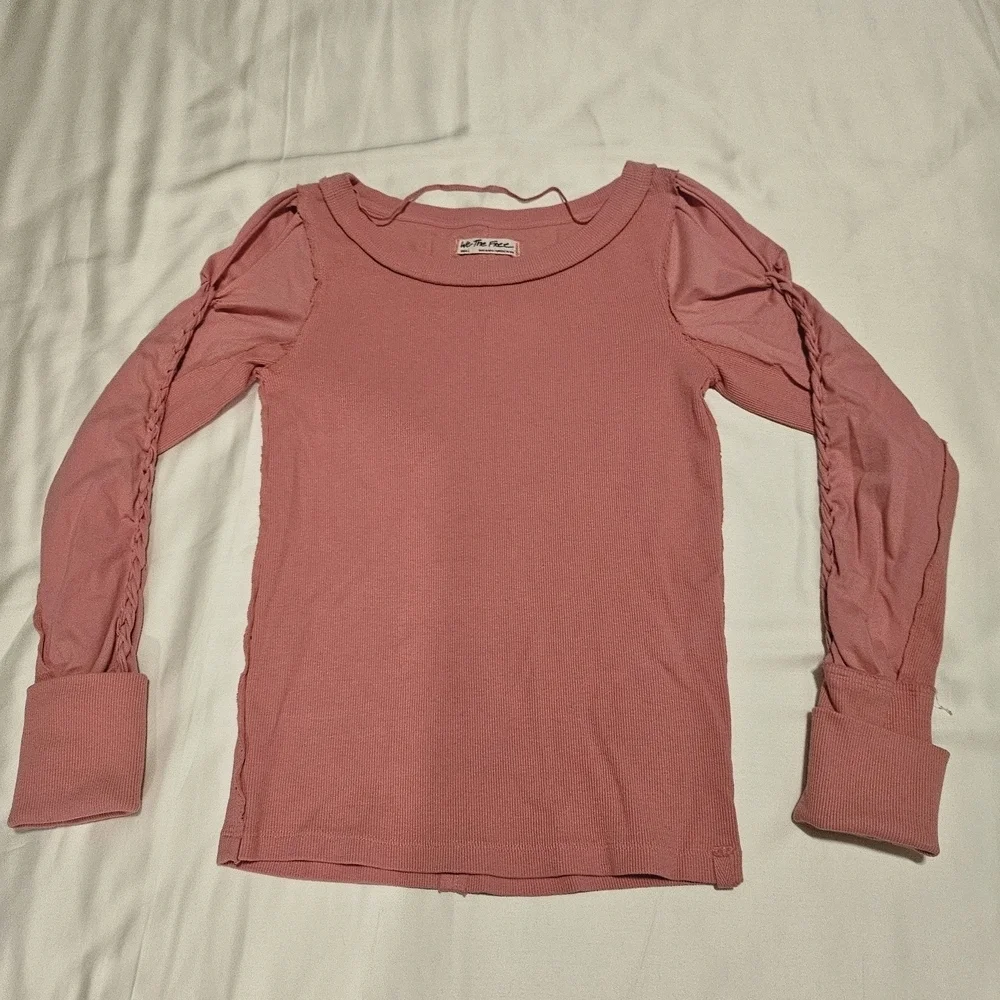 Free People Pink Long Sleeve Top Size S (NWOT)